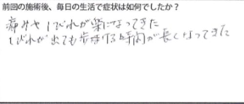 施術後の改善の様子2