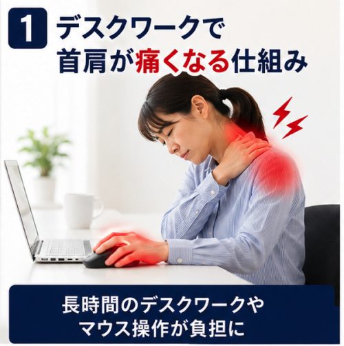 デスクワークで首肩が痛くなる原因